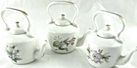 Crown Stuart Mini Floral Teapot Staffordshire England - £15.25 GBP