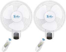 16&#39;&#39; Wall Mount Fans Oscillating Quiet For Home Shop Office 2-Pack - $152.99