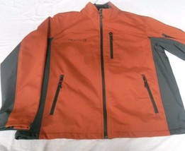 Free Country Orange Gray Soft Shell Full Zip Ski Snowboard Winter Jacket M - £27.85 GBP