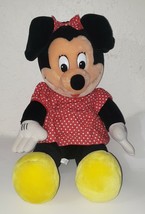 Authentic Minnie Mouse 30&quot; Stuffed Plastic Eye Disneyland Disney World Parks VTG - £17.83 GBP