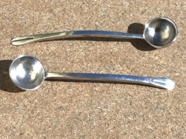 Sterling Silver Salt Spoons Handmade Pair - $29.73