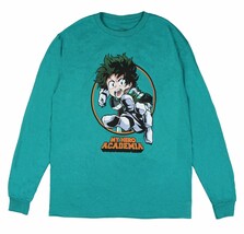 My Hero Academia Mens Deku All Might Anime Graphic Long Sleeve TShirt Me... - $15.14