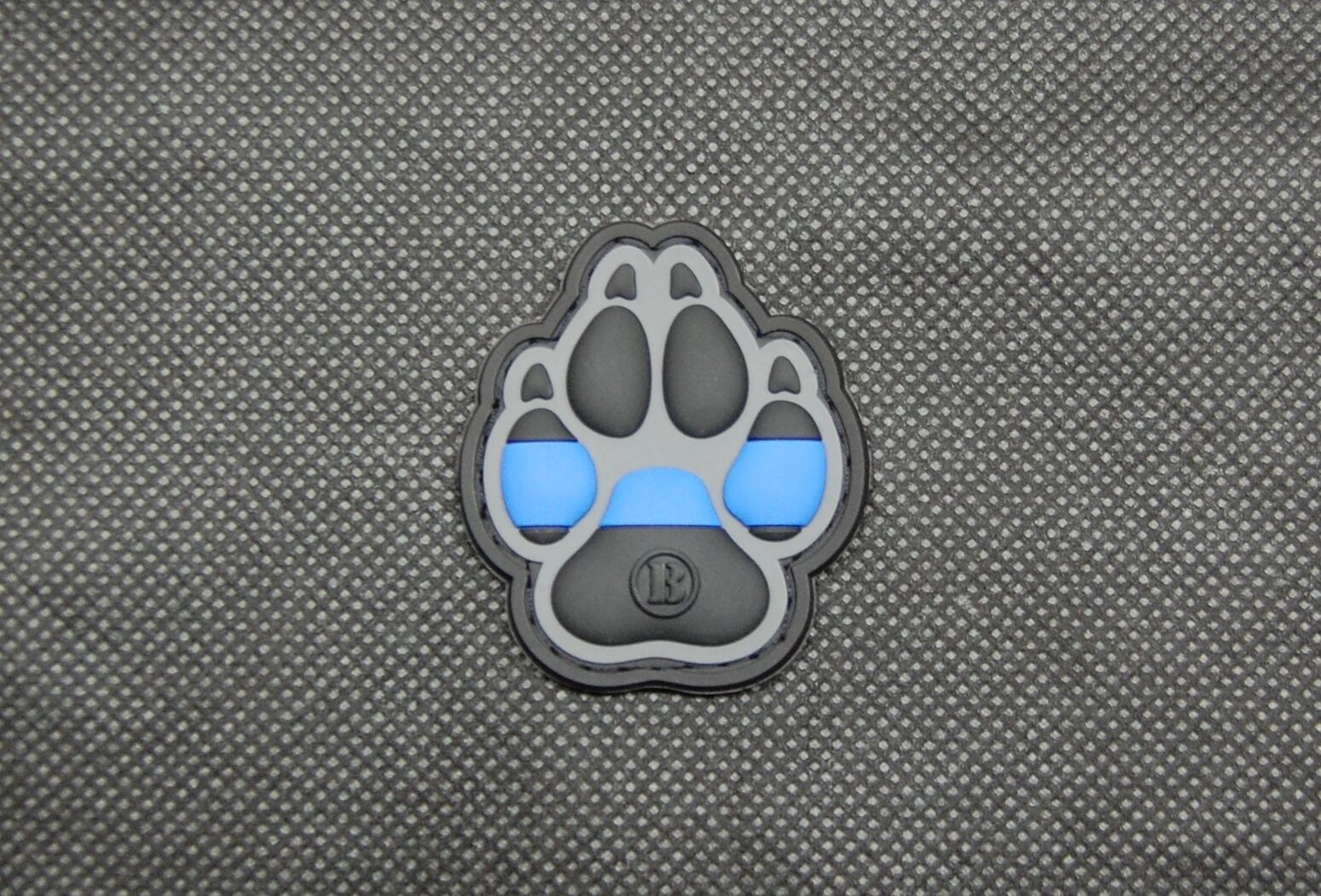K9 Thin Blue Line PVC Rubber Police Dog Handler Uniform Patch Hook Backing - $7.48