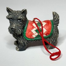 Scottie Dog Christmas Ornament Terrier w/Sweater Holiday Decor - $184.52 MXN