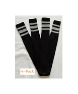  Striped Tube Socks Sports Baseball Softball   Cotton Game Socks Unisex ... - £15.77 GBP