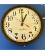 Vintage Seth Thomas Bubble Face School Industrial Clock  Bezel 14&quot; Tested - $151.08 CAD