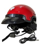 Comtronics Superior Pilot Helmet Red with Headset Microphone Aviation Au... - $544.50