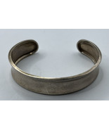 Sterling Silver Plain Mexico 925 Cuff Bracelet Unsigned 2.625” x 0.5625”... - £35.69 GBP