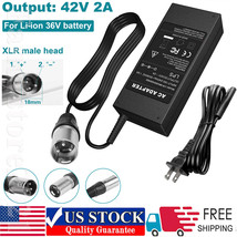 42V 2A Lithium Li-Ion Charger For E-Bike Scooter Battery 3-Prong Connector Us - £20.53 GBP