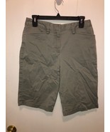 Lands End Womens SZ 4 Mid Rise Cotton Blend Khaki Shorts 29X10.5&quot; - $14.92 CAD