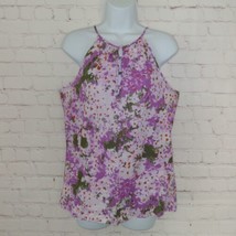 Jonathan Z Femme Top Womens Small Purple Floral Sleeveless Halter  - £12.33 GBP