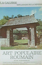 Popular Art Romanian - Original Exhibition Poster Men Women Vintage Paris -1977 - £129.44 GBP