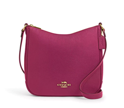 New Coach CU960 Ellie File Bag Pebble Leather Pink - $130.11