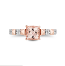 Enchanted Disney Fine Jewelry Sterling Silver and 10K Rose Gold with 1/20 CTTW D - £51.44 GBP