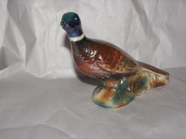 Vintage Iridescent Ceramic Quail Bird Hand Painted 7 1/2&quot; - $11.88