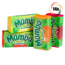 14 Packs | Storck Mamba Sour Assorted Fruit Chews | .93oz | 6 Chews Each - $15.61