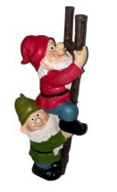 Design Toscano Dwarfs Climbing Ladder Gnome Figurines Garden Decor Hand ... - £40.50 GBP