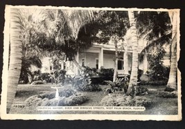 West Palm Beach Florida Colonial Manor Street View Antique PC Dexter Silvercraft - £3.94 GBP