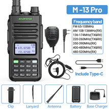 M-13 Pro Walkie Talkie Air Band Wireless Copy Frequency Type-C Charger Long Rang - £47.57 GBP