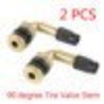 2pcs 90Degree Angle ss Air Tyre Valve Caps Stem With Extension Adapter For Car T - £37.29 GBP