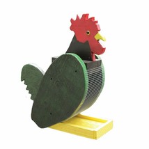 Rooster Bird Feeder - Large Chicken Hanging Seed Feeder Amish Handmade In Usa - £63.92 GBP