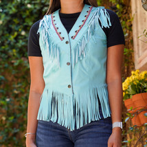 Sioux Spirit Fringed Vest Exclusive American, Boho Hippie Western Wear Vest - £55.69 GBP+