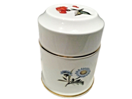 Royal Worcester Tea Jar Covered Fine Porcelain Bone China 3 7/8” Tall Fl... - £18.49 GBP