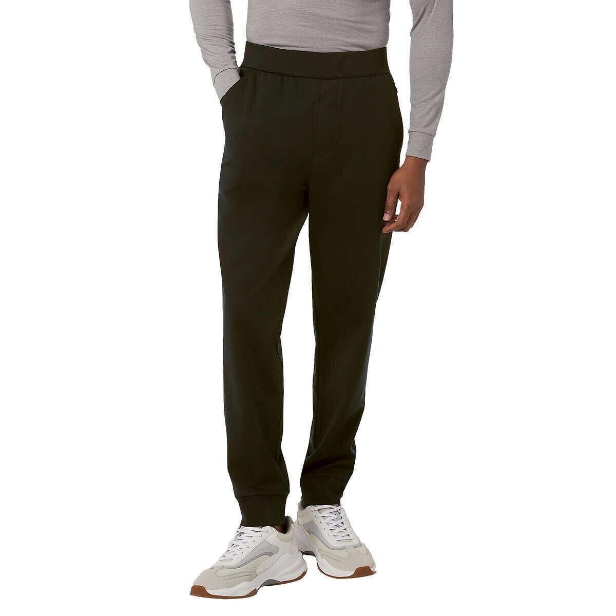 Mondetta Mens Performance Zipper Leg Jogger Pants, Gray Medium