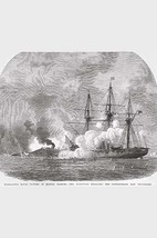 Farragut&#39;s Naval Victory at Mobile Bay. by Frank Leslie - Art Print - £17.20 GBP+