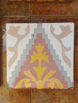 Hydraulic Tile With Pyramid Design Over 70 Years 20X20X2 Cm - $32.59