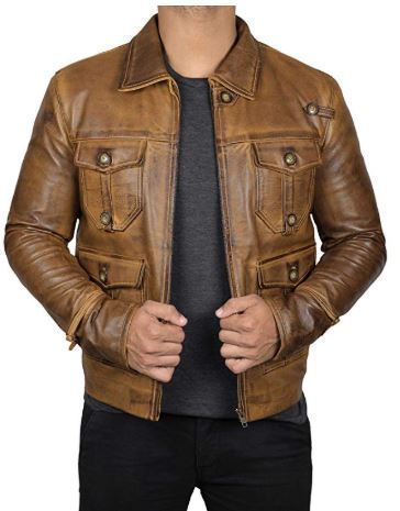 NEW Black Leather Jacket Men - Genuine Biker Asymmetrical Mens Leather Jacket 20