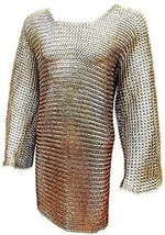 9mm Halloween Gift Brass Chainmail Shirt Flat riveted With washer HALLOWEEN GIFT - £433.35 GBP