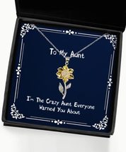 I&#39;m The Crazy Aunt Everyone Warned You About Aunt Sunflower Pendant Necklace, In - £38.98 GBP