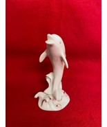 Lenox Dolphin Figure 4&quot; Tall Bone China White &amp; 24 Gold Trim Hand Crafted - $150.34 MXN