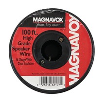 Magnavox Speaker Wire High Grade 100 ft 16 Gauge Clear Insulation M62107 - £11.84 GBP