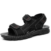 Leather Men&#39;s Sandals Summer Beach Men&#39;s Casual Shoes Outdoor Comfortable Sandal - £48.30 GBP