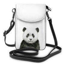 Panda Shoulder Bag Bulk Funny Women Bags Leather Streetwear Student Purse - £23.44 GBP