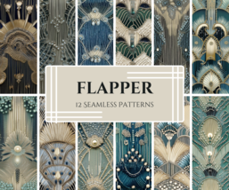 Flapper Elegance: Art Deco Patterns, Beaded Fringes &amp; Fan Motifs for Crafts - £4.12 GBP