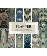 Flapper Elegance: Art Deco Patterns, Beaded Fringes &amp; Fan Motifs for Crafts - £3.81 GBP