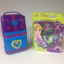  Polly Pocket Hidden n Plain Sight Beach Vibes Backpack  New Heart Shape Compact - $14.88