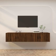 Wall-mounted TV Cabinets 2 pcs Brown Oak 100x34.5x40 cm - £83.96 GBP