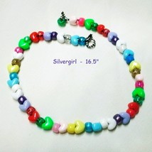 Childs Kids Girls Boys Multicolor Sparkly Heart Beaded Necklace - $10.00