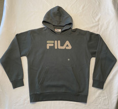 Fila Hoodie Mens Medium New With tags Gray Big Logo Long Sleeve Streetwear - $23.22