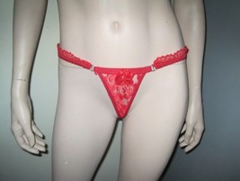 Tiny Sexy RED LACE Thong Panties Sz Small - $5.99