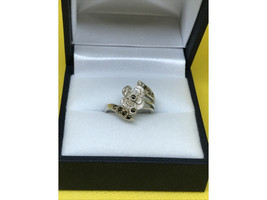 925 STERLING SILVER BLACK SPINEL FLOWER RING SIZE 5 - $22.93