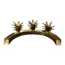 Vintage Brass Pineapple Arc Candle Holder Segment – 3 Finial Design - $560.82 MXN