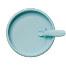 Starting Solids Australia Suckie Scoop Plate Blue Lemonade - $125.41