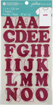 Jolee&#39;s Iron On Letters 1.5&quot; Pink Glitter - £16.87 GBP