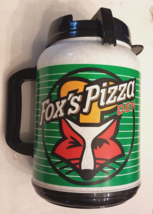 HUGE 64 oz Foxs Pizza Den Plastic Travel Mug Thermo COFFEE Cup Whirley Water Jug - £15.42 GBP