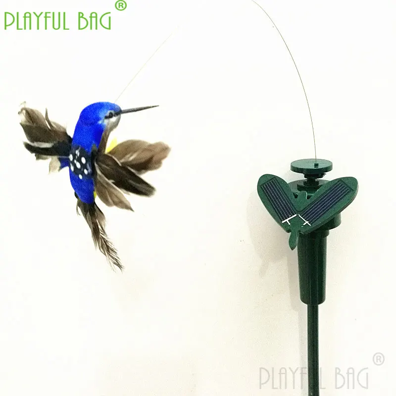 Electric Flying Bird Solar Powered Dancing Fluttering Hummingbird Garden Plants - £14.81 GBP